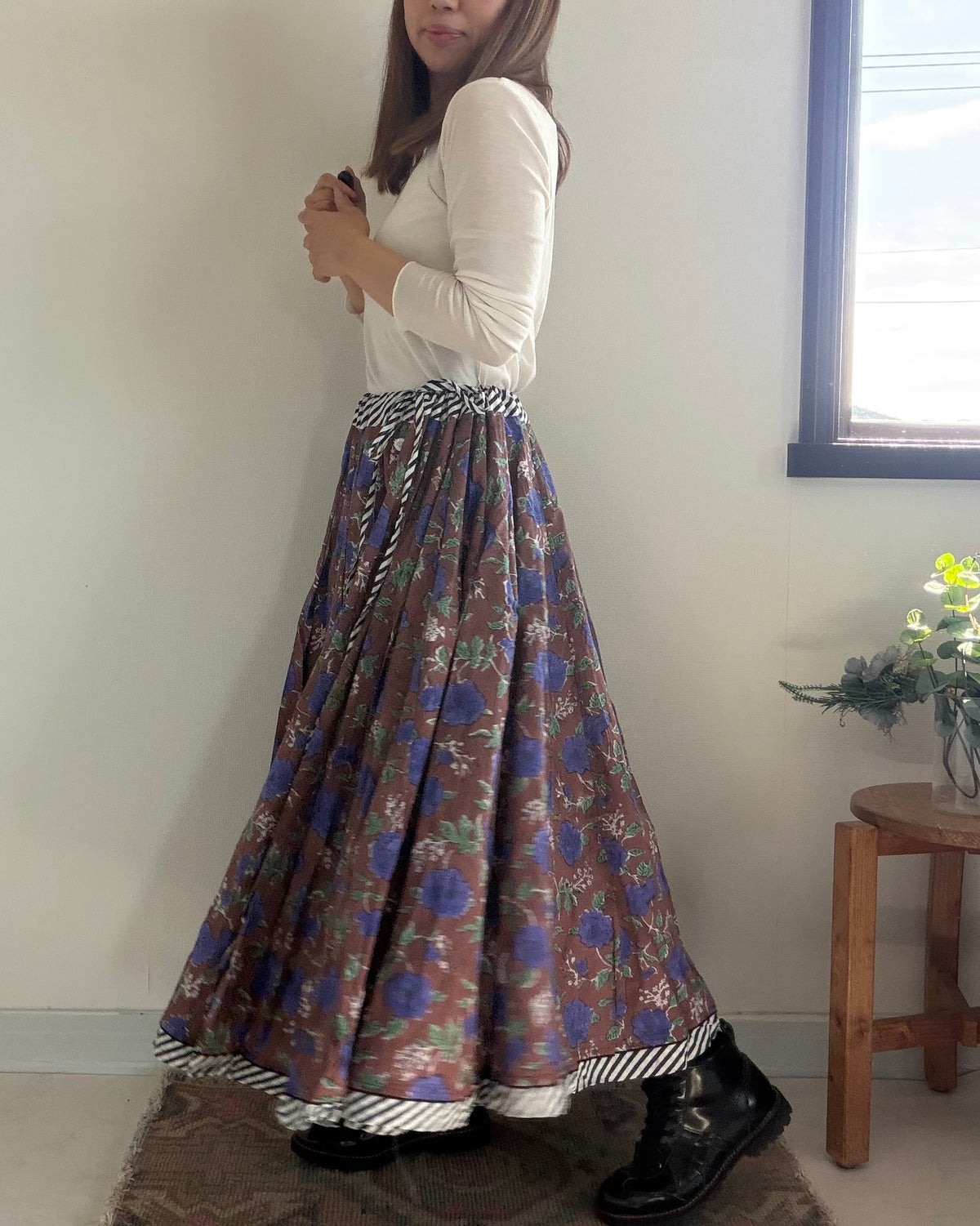 ガーグラースカート 80cm ショート丈 / ショコラブルー