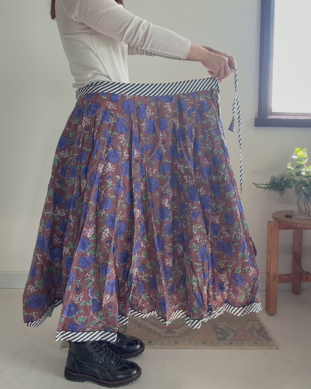 ガーグラースカート 80cm ショート丈 / ショコラブルー