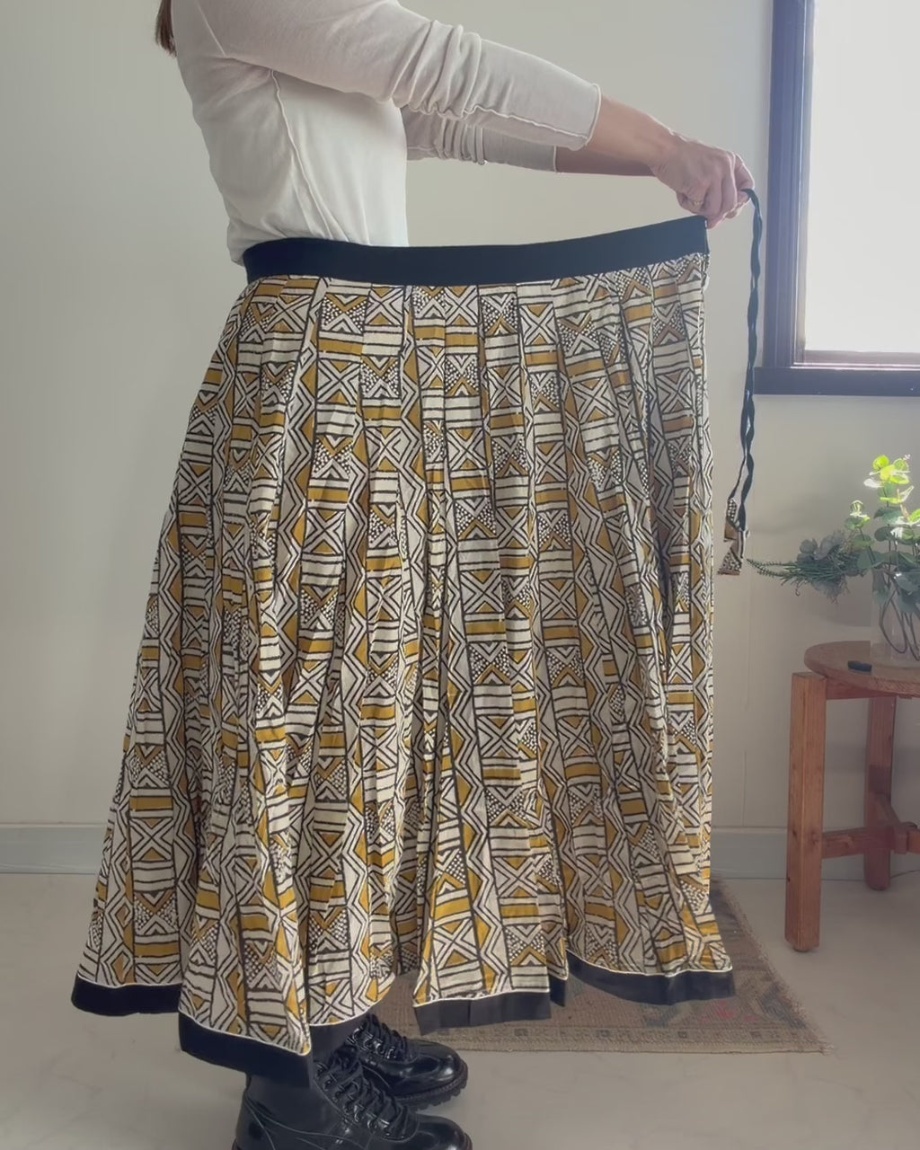 ガーグラースカート 80cm ショート丈 / マスタードトライバル
