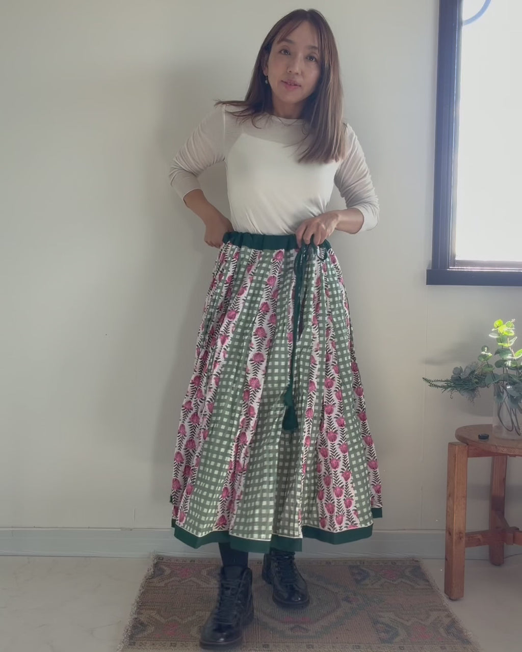 ガーグラースカート 80cm ショート丈 / ギンガムローズ