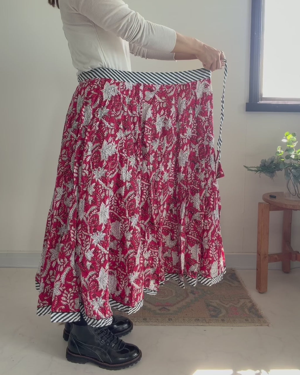 ガーグラースカート 80cm ショート丈 / スパイスレッド