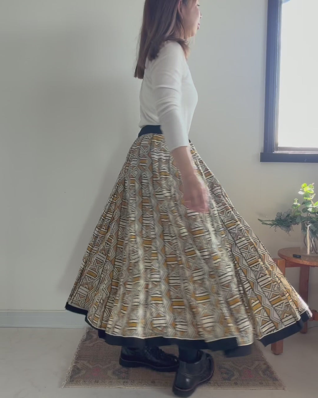 ガーグラースカート 80cm ショート丈 / マスタードトライバル