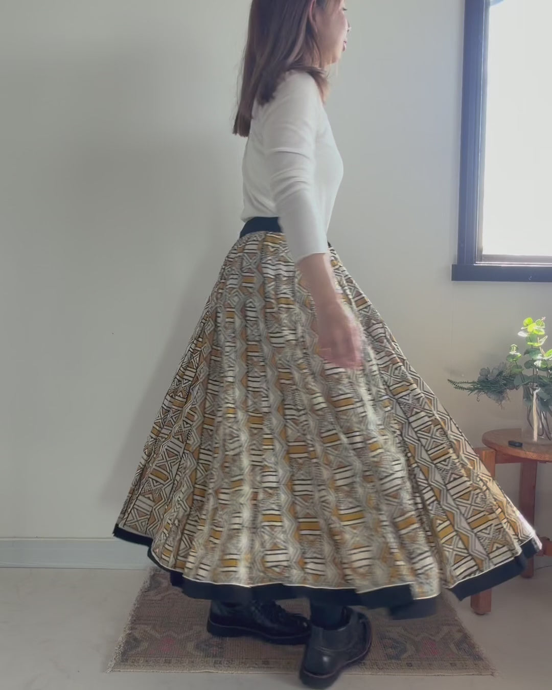 ガーグラースカート 80cm ショート丈 / マスタードトライバル
